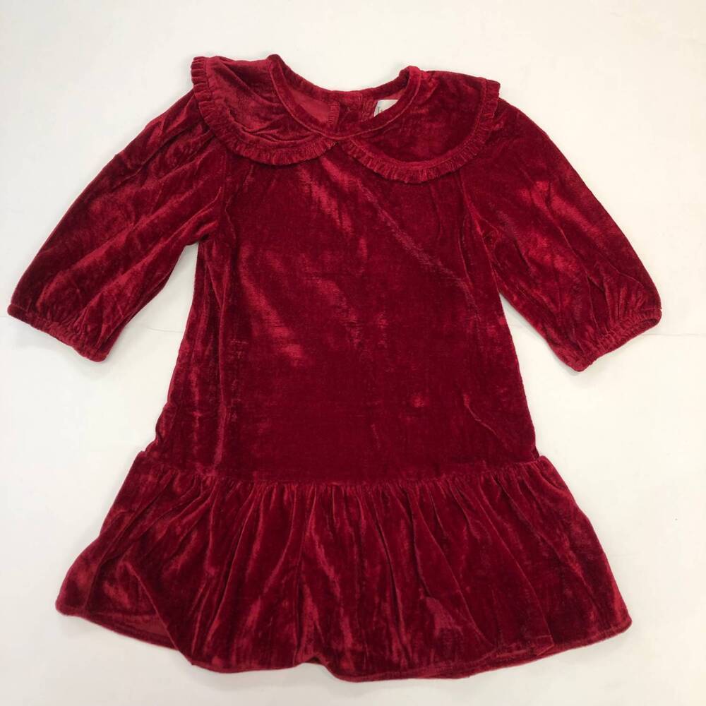 NEW LUCKY JADE girls' velvet twirl dress in cranberry